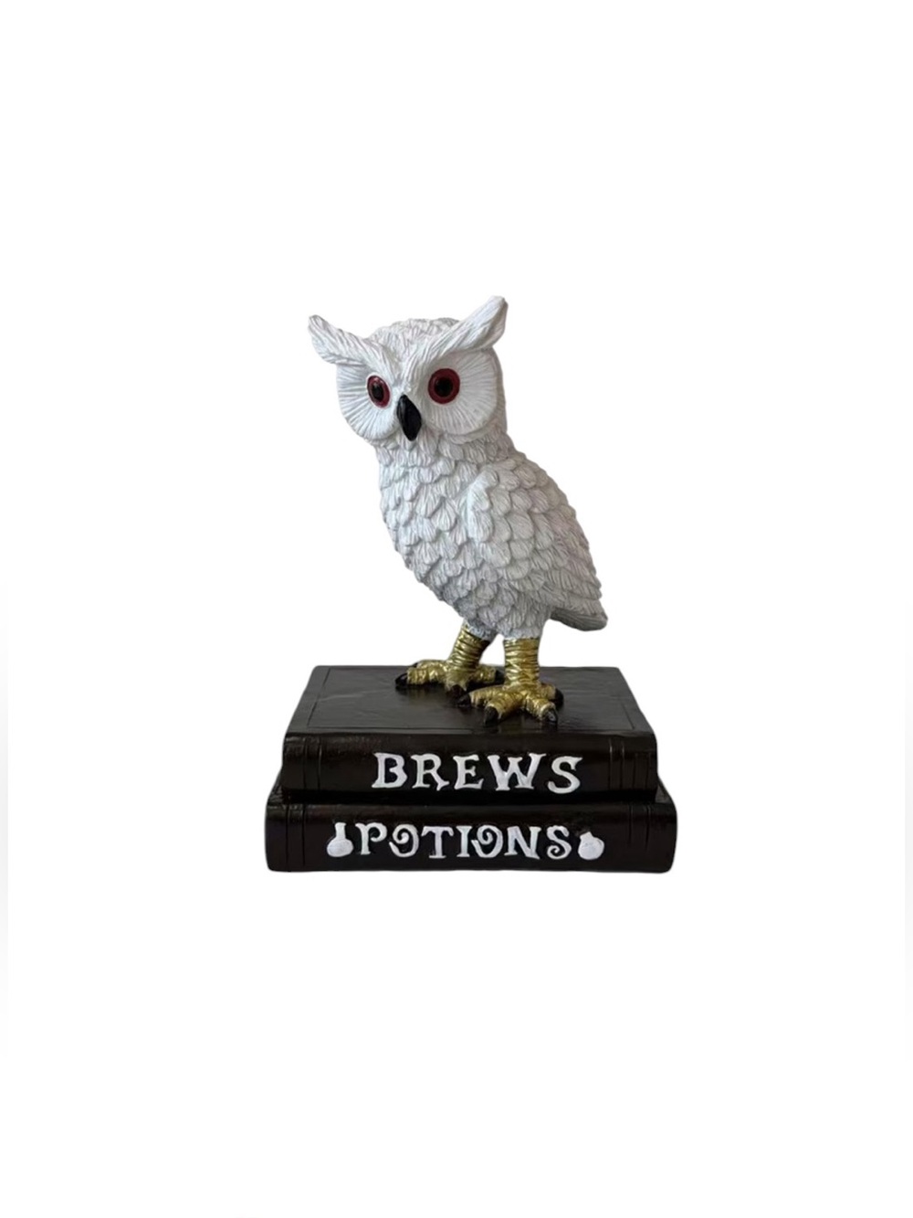 BREWS POTION SPOOKY OWL BOOKSTACK TABLETOP DECOR HALLOWEEN